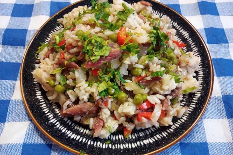 Sózott halas rizs – görög recept